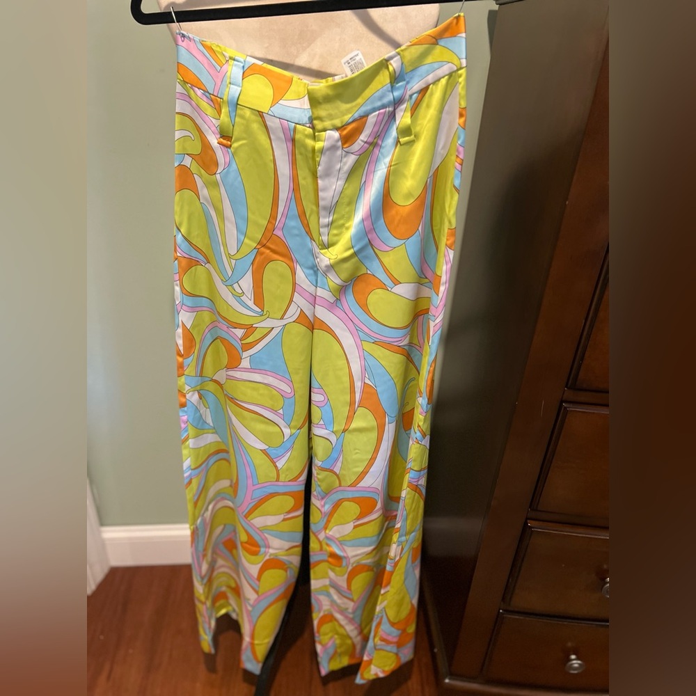 Zara Multicolor Abstract Pattern Pants - Picture 6 of 11